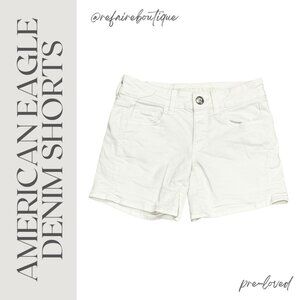 American Eagle White Denim Shorts